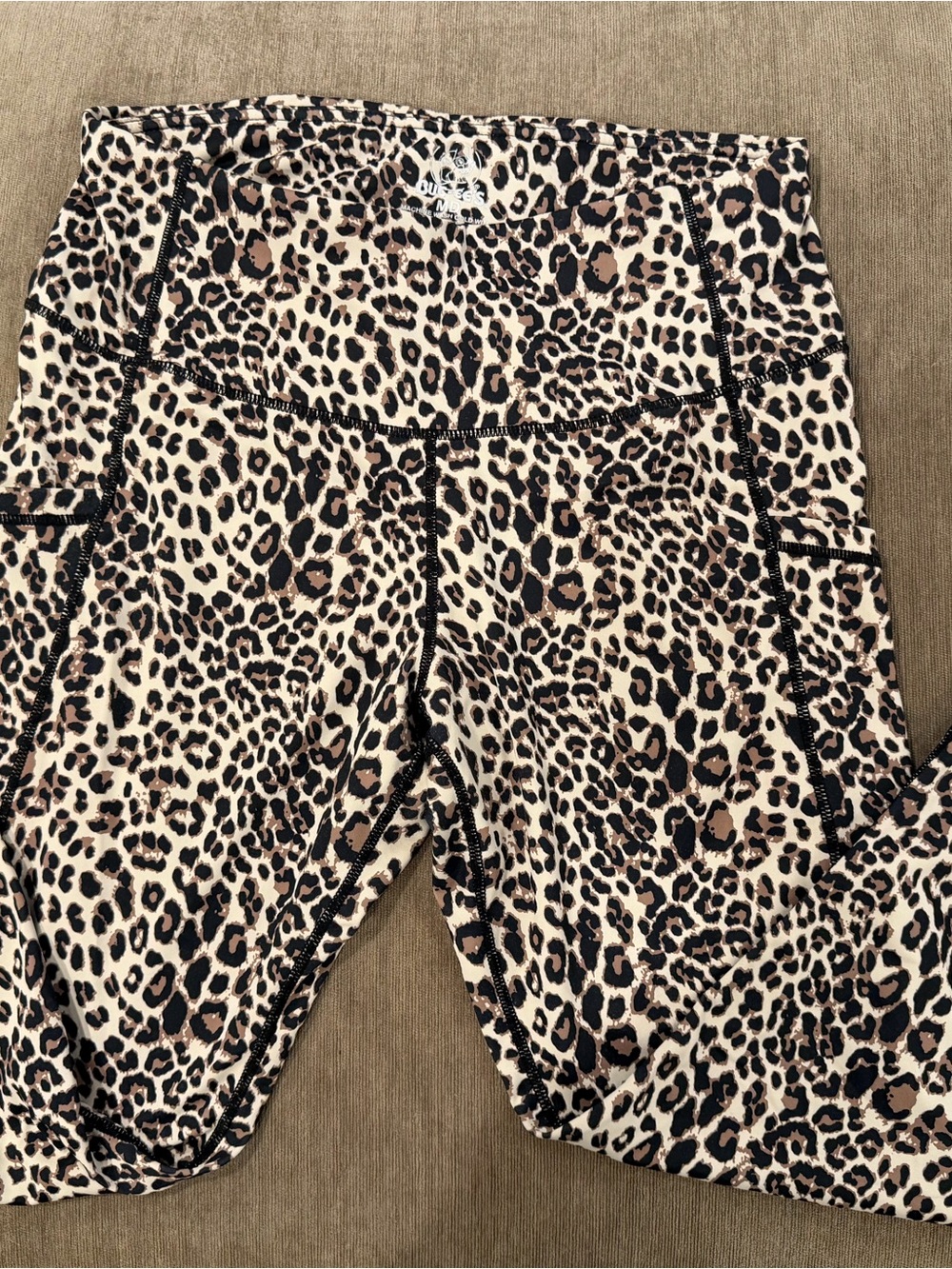 Bucee's Leopard Print Active Leggings - Neutral Tones